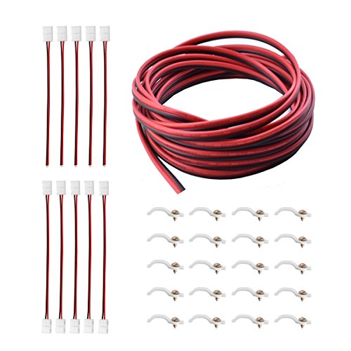 32.8ft extension cable wire cord - with 5x 3528 2 pin l…