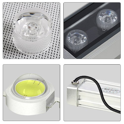 LUMINTURS 48W(39.4 inches) Outdoor LED Wall Wash Light Waterproof Flood Lamp Stainless Steel for Garden Bridge Hotel Pure White