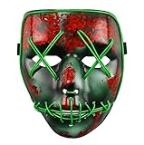 ASVP Shop LED Light Up Mask from The Purge Election Year - Great for Festival, Cosplay, Halloween, Costume - One Size