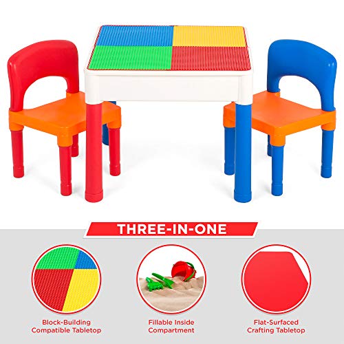 Best Choice Products 3in1 Kids Activity Recreational Play Table Set w