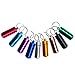 Set of 9 Aluminum Metal Pill Box Case with Keychain - Outdoor Medicine Bottle Key Ring Small First Aid Holder Pill Container