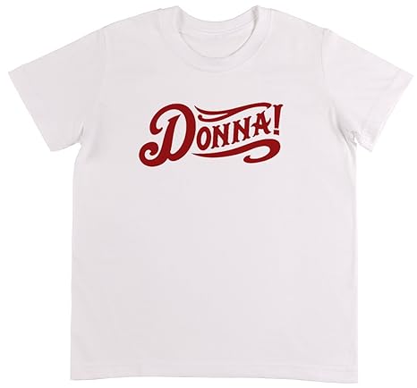 Donna Weiß T-Shirt Jungen Mädchen | Unisex Kids White T-Shirt