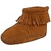 Minnetonka Back Flap Bootie (Toddler),Brown,4 M US Toddler