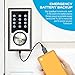 TURBOLOCK TL-201 Electronic Keypad Deadbolt Keyless Entry Door Lock w/Code Disguise, 21 Programmable Codes, 1-Touch Locking + 3 Backup Keys, Brush Nickel