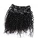 Brazilian Kinky Curly Clip In Hair Extensions 3B 3C Human Clip in Kinky Curly Hair Extensions for African American 120g 7pcs/set (16inch)
