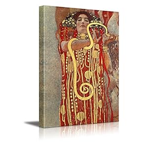 Hygeia (Detail from Medicine) by Gustav Klimt - Austrian Symbolist Painter - Golden Phase - Canvas Art Home Art - 16x24 inches