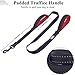 VIVAGLORY Twingrip Dog Leash, Double Handle Dog Leash for Training & Walking with Traffic Handle & 2 Loop, Traffic Control Reflective Heavy Duty for Puppy Pet, 6ft x 1in, Black