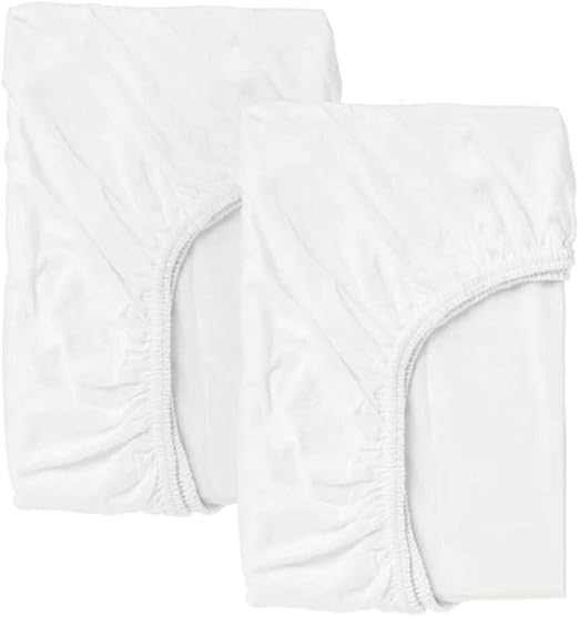 Ikea Len Drap Housse Pour Lit Bebe Blanc Paquet 2 60x120 Cm Amazon Fr Cuisine Maison