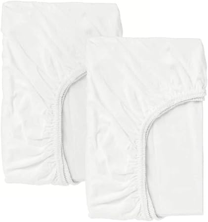 Ikea Len Drap Housse Pour Lit Bebe Blanc Paquet 2 60x1 Cm Amazon Fr Cuisine Maison