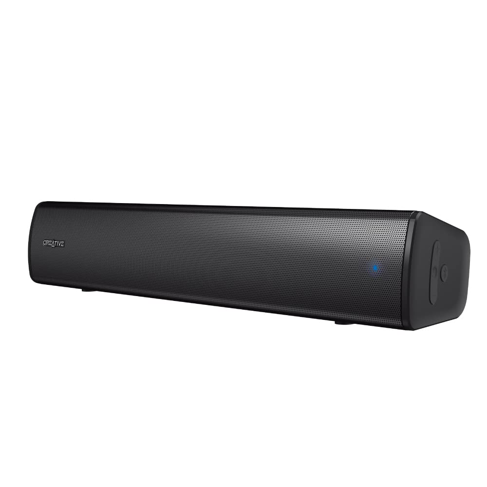クリエイティブ・メディア Creative Stage Air V2 幅41cm AUX/BT/USB オーディオ 最大20W 重低音パッシブ ラジエーター 約6時間連続再生バッテリー搭載 PC/Mac/スマホ対応 サウンドバー SP-STGEAV2-BK商品画像
