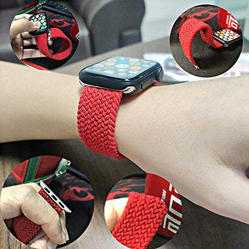 InvokerTech Gevlochten Band Compatibel voor Apple Watch 40/38mm 44/42mm, Geweven Solo Loop Vervangende band Compatibel… - Afbeelding 6