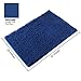Vdomus Bathroom Rug - Shower Mat Non Slip & Absorbent Quick Drying Bath Mat - Easy to Clean Large Size Bath Rugs for Bathroom - Washable Microfiber Bath Mat - Soft Shaggy Shower Mat - Dark Blue