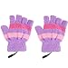 USB Heating Winter Gloves, Iusun Women Hand Warm Gloves Heated Fingerless Warmer Mitten (Purple)