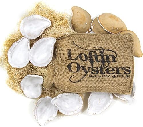 Loftin Ceramic Oyster Shells - Set Of 12 and Grilling Tong Set.