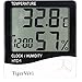 TigerViVi LCD Digital Display Thermometer Hygrometer Indoor Electronic Temperature Humidity Meter Clock Weather Alarm Clock