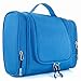Hanging Travel Toiletry Bag + Silicone Bottles Set - Premium Quality Travel Organizer for Men & Women - Toiletry Kit for Cosmetics, Makeup, Shaving Accessories, Bathroom (blue)