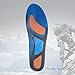 Gel Sports Orthotic Insoles for Shock Absorption, Heel Protection, Plantar Fasciitis Relief, Men and Women Shoes Insole (Blue,5-10,1 Pair)