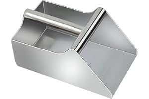Generic Stainless Steel Dustpan Manual Spade Scoop Handheld Scooper with Handle for Grain Corn Factory Garbage Small Item Swe