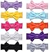 Baby Girl Elastic Headbands Newborn Toddler Hairbands Bows Children Soft Headwrap Hair Accessories (A-mixed color set-10pcs, cotton)