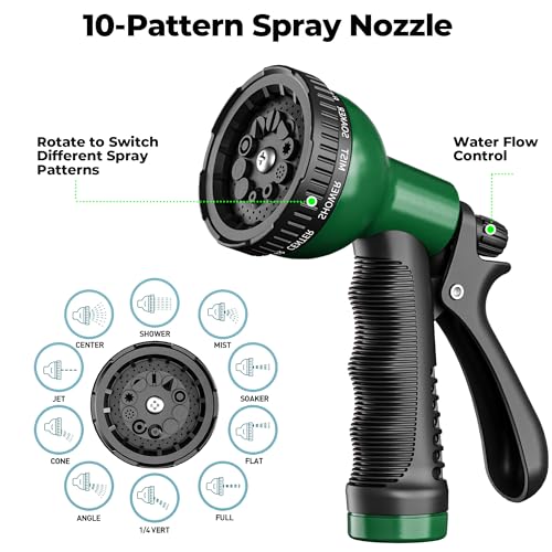 Expandable Garden Hose 50 ft with 10 Function Spray Nozzle, Flexible, Kink photo 12
