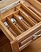 KD Organizers 5-Slot Bamboo Drawer Organizer: 13.5 x 11.9 x 2.5 in. Tray with Dividers