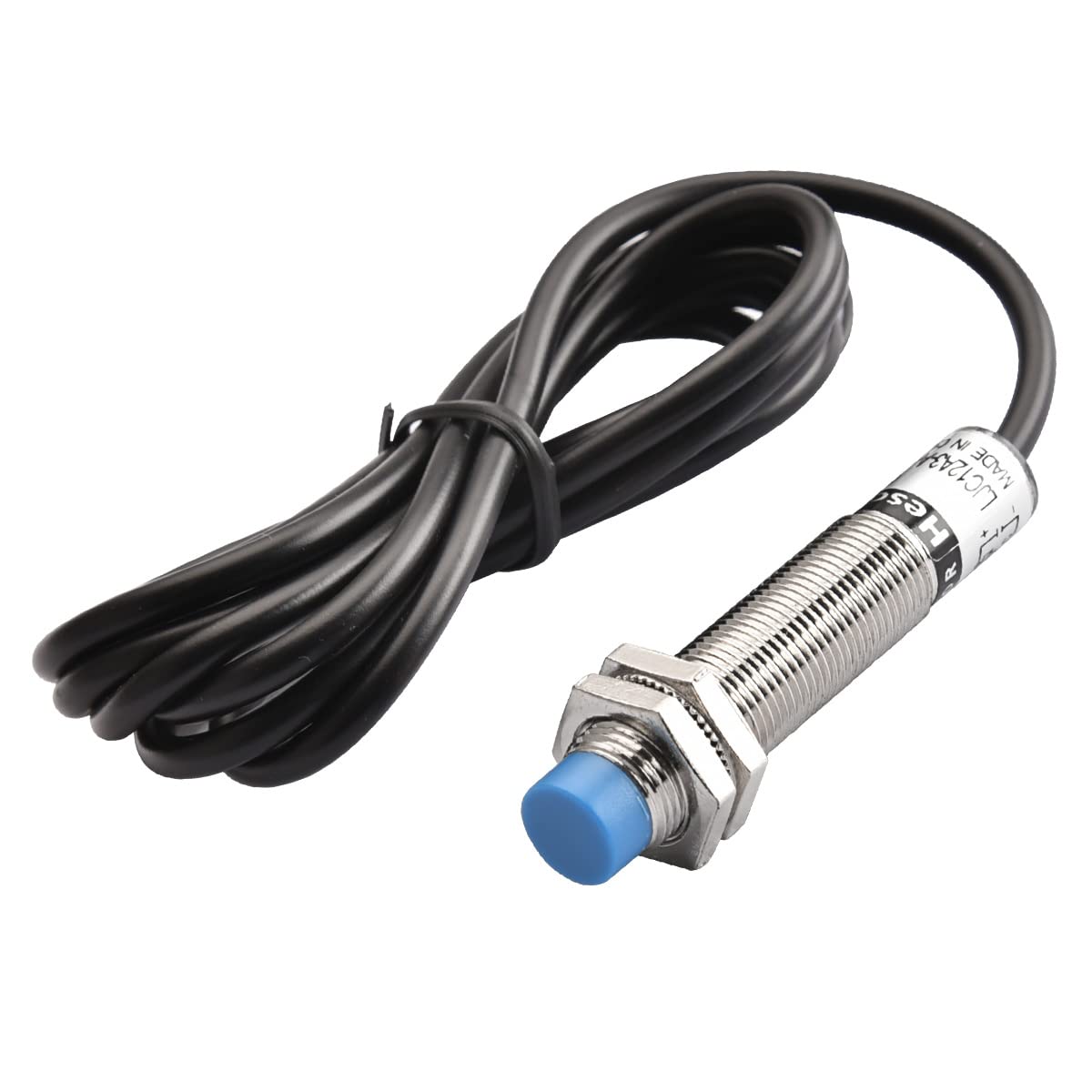 Heschen M12 Capacitive Proximity Sensor Switch, Non-Shield Type, LJC12A3-A-Z/AX, Detector 1-5mm, 10-30VDC 200mA, NPN Normally Closed(NC), 3 Wires