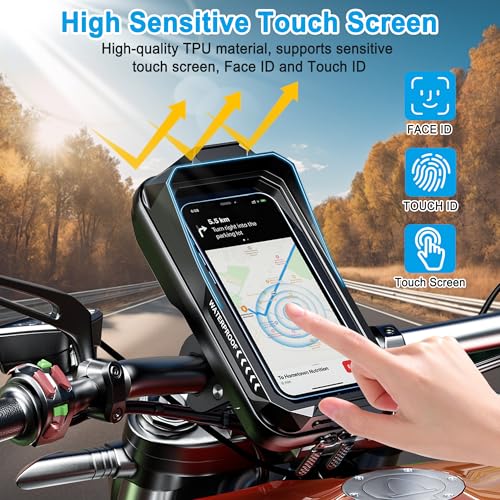 ENONEO Universal Anti-Vibration 360° Mobile Phone Holder for Bikes and Scooters and Motorcycles and Handlebars
