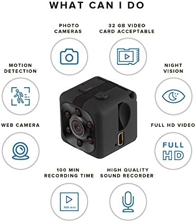 Spy Camera Wireless Hidden Camera With Audio And Video Recording Hd 1080p Mini Spy Cam Portable Small Nanny Cam Night Vision Motion Detection For Home Office Outdoor With 16gb Card