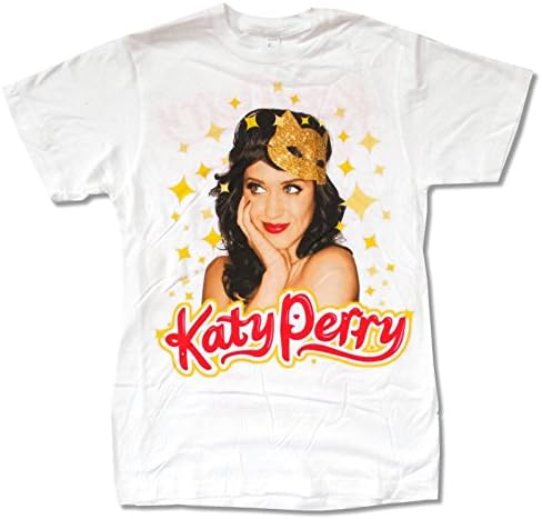 Adult Katy Perry "Kitty Mask Tour 2009" White T-Shirt (Large)