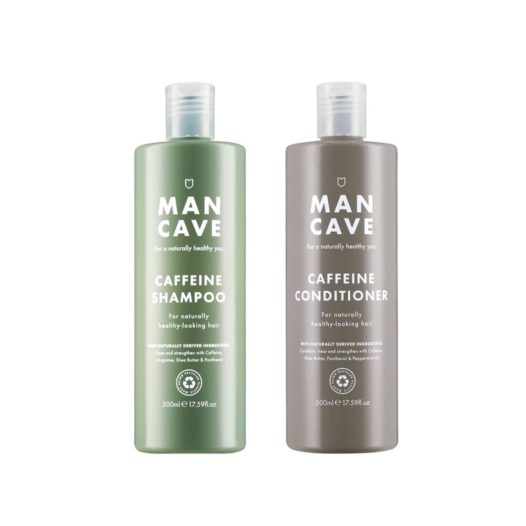 ManCave Hair care Duo – Including the Caffeine Shampoo 500 ml and the Caffeine Conditioner 500 ml