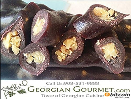 Whole Wheat Walnut Churchkhela, W/Concord Grape Juice, a S Set of 5 Homemade Churchxela, We Take Orders, Make Them Fresh