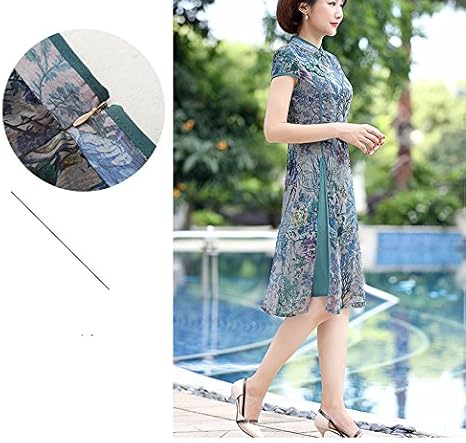 Amazon Co Jp アオザイ風ワンピース パーティドレス 花柄 ベトナム風 チャイナドレス風 二次会 お出かけ着 30代 40代 50代 服 ファッション小物