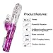 Tracy's Dog G-Spot Rabbit Dildo Vibrator, Rechargeable Clitoris Vagina Stimulator Massager Thrusting and Rotating Adult Sex Toys for Women Lesbian Couples (Purple)