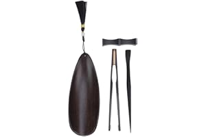 Chinese Tea Tool Set Blackwood Tea Ceremony Utensil Tools Set with Wooden Scoop Spoon Tea Clip Stand Elegant Tea Tools Access