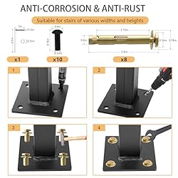 Aatrixkit Handrails for Outdoor Steps Stair Railing