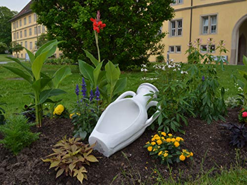 gartendekoparadies.de Massive Steinfigur Amphore Pflanzgefäß, 60 x 30 cm, Höhe 29 cm, 7 Liter, Grau, Gewicht 15 kg, aus… – Bild 4