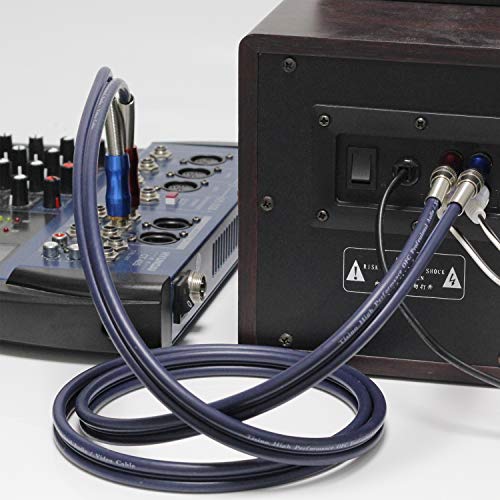 TISINO Dual 1/4 inch TS to Dual RCA Stereo Audio Interconnect Cable Patch Cable Cords -6.6 ft
