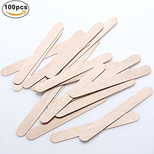 Wax Sticks, Large Sterile Tongue Depressors for Salon -- Disposable Waxing Hair Removal Sticks 100 pcs Wax Applicator Sticks for Bikini Area/ Face/ Arm/ Armpit