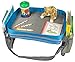 Kids Travel Activity & Snack Tray by On The Go Families | Child & Toddler Car Seat Tray | Road Trip Essential Lap Desk for Carseat, Booster, Stroller, Airplane | Waterproof & Machine Washable (Blue)