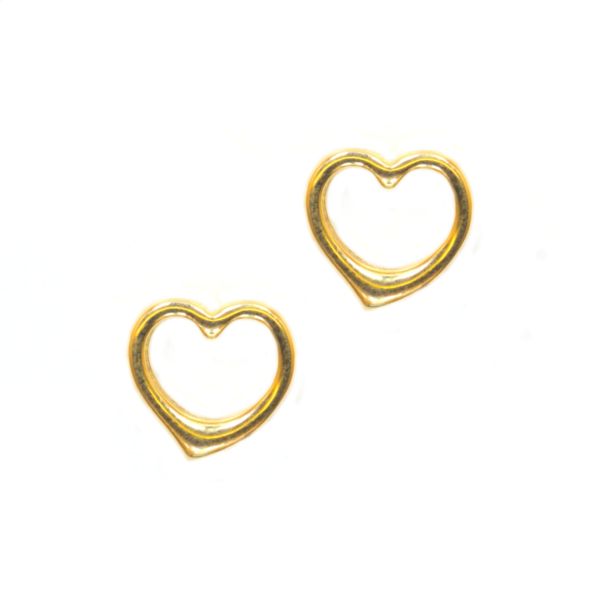 Arranview Jewellery 9ct yellow gold open heart stud earrings
