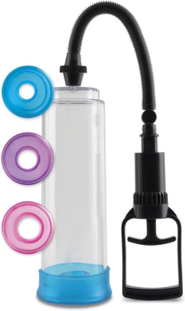 Pipedream Pump Worx Penis Trainer Pump System Potent Pump Transparent, Black/Transparent