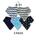 Bandana Baby Bib Set, 5-pack gift set, Soft and Absorbent Bibs for Boys and Girls, Baby Gift for Newborns, Organic Cotton by Finduq