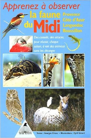 Amazon Fr Apprenez A Observer La Faune Du Midi Provence Cote D Azur Languedoc Roussillon Olioso Georges Girard Cyril Livres
