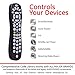 GE Universal Remote Control for Samsung, Vizio, LG, Sony, Sharp, Roku, Apple TV, RCA, Panasonic, Smart TVs, Streaming Players, Blu-ray, DVD, Simple Setup, 6-Device, Black, 34459thumb 1