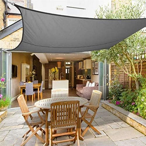 Sun Awning Outdoor Sun Shade Sail 300D 160GSM Waterproof UV Garden Patio Awning Canopy Tent Sunshade Shelter Camping Hiking Beach Sunshade Shelter UV Block ( Color : Black , Size : XL: 5x5x7.1m )