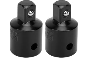 1/2 to 3/8 Socket Converter 2pc Set, High Carbon Steel Adapter for Secure Screw Tightening, Professional Workshops, Long-Last