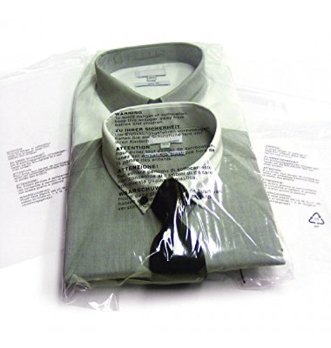 200 Clear Transparent Plastic SELF Seal Garment Bags with Safety Warning (12" X 15")