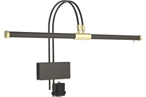 Cocoweb 22" LED Grand Piano Light in Mahogany Bronze with Brass Accents with Dimmer Clip
