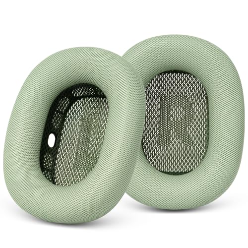 GEVO Upgraded Ear Cushions Replacement Earpads for AirPods Max 1 & 2 Headphones, Protein Leather Ear Pads Ear Covers Cups with Memory Foam and Magnet for AirPods Max 1 & 2 (Light Green)