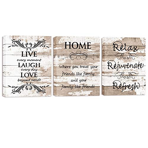 Visual-Art-Decor-Sweet-Home-Love-Life-Quotes-on-Rustic-Brown-and-Beige-Wood-Textured-Background-Canvas-Prints-Wall-Art-Framed-and-Stretched-for-Home-Living-Room-Kitchen-Bedroom-Decoration